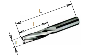 RH+ Fréza hrubovací ø16 - R, pozitiv - D=16 l=52 L=100 z=3