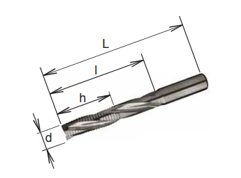 RH+ Fréza hrubovací ø16 - R, pozitiv - D=16 l=95 h=49 L=150 z=3