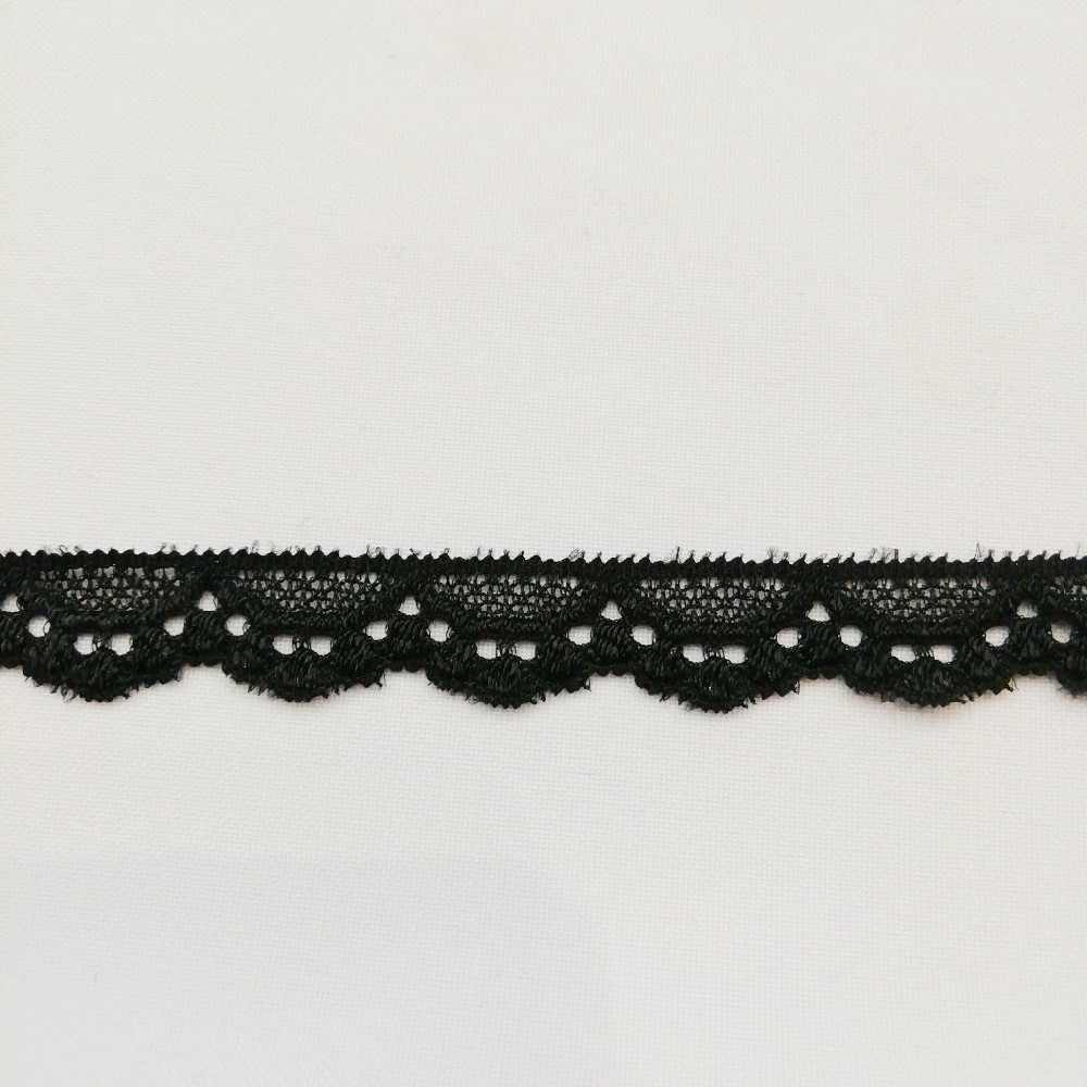 krajka černá elastická 15mm