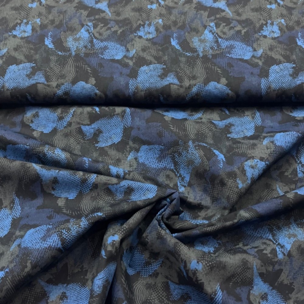 bavlna černo-modrá 150cm/Ba/pes
