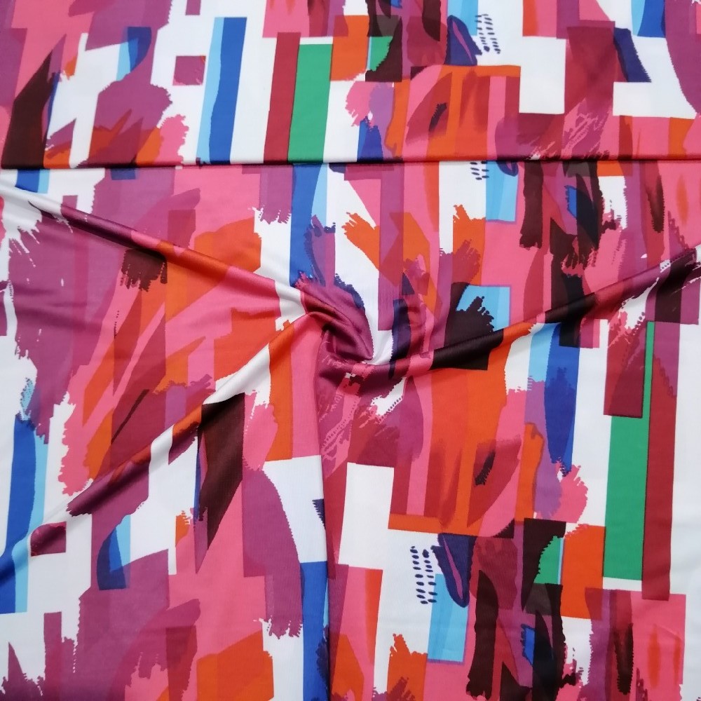 úplet, PES, fialovo barevný, š. 150 cm