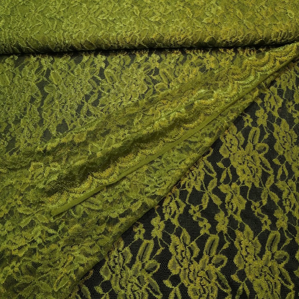 krajka zelená brčál PES/EL. , š. 150 cm