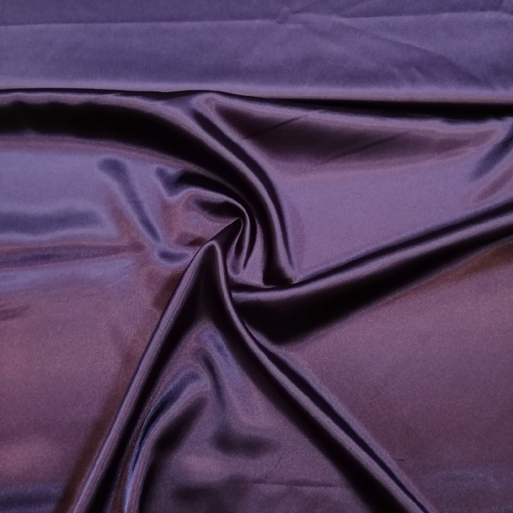 satén fialový, PES, š. 150 cm
