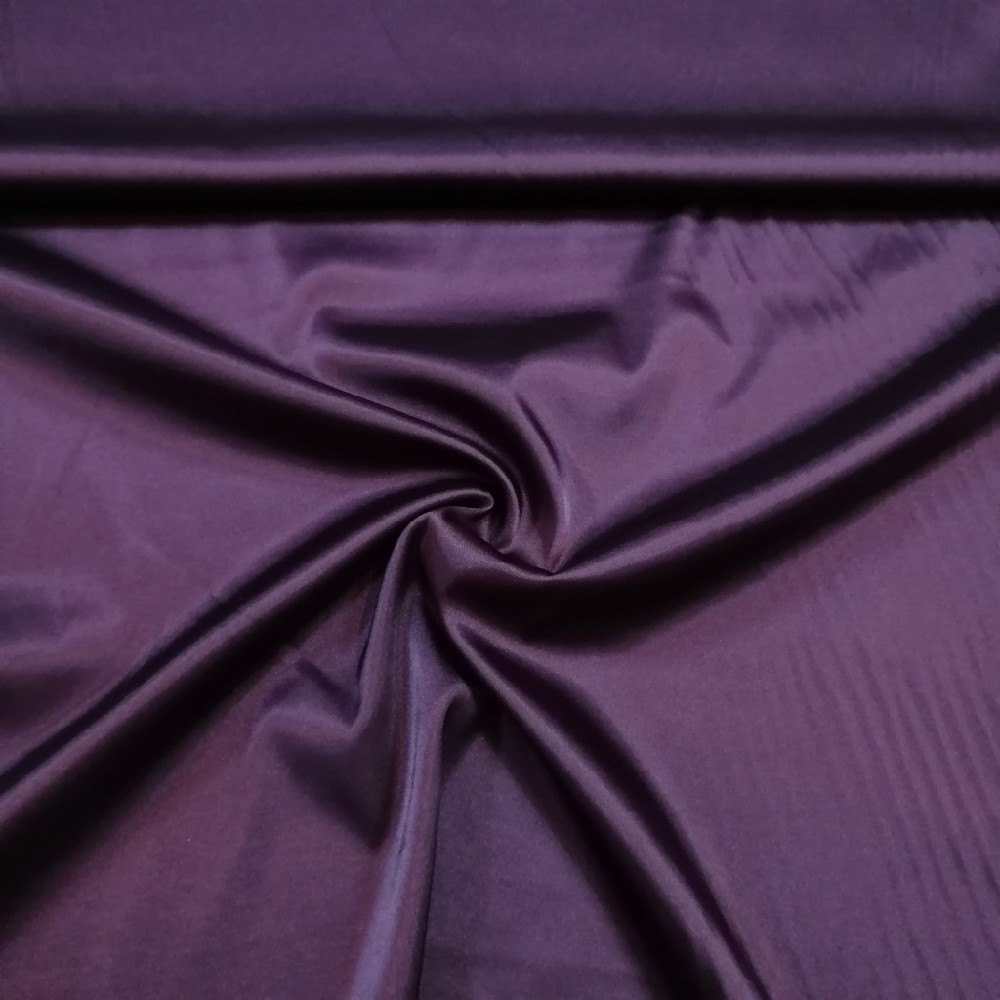 satén tm.fialový-bordo,slabý, PES, š. 150 cm