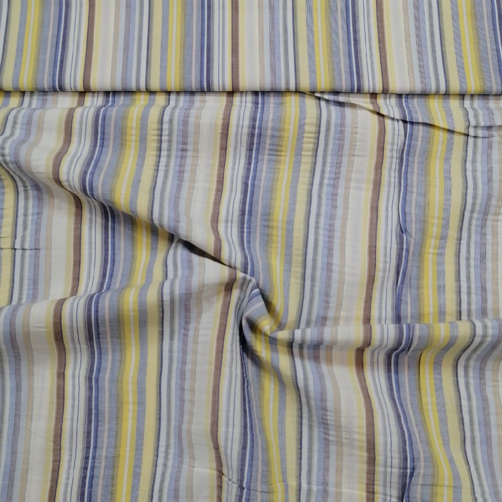 bav. modro žluto bílé proužky, kreš, š. 160 cm