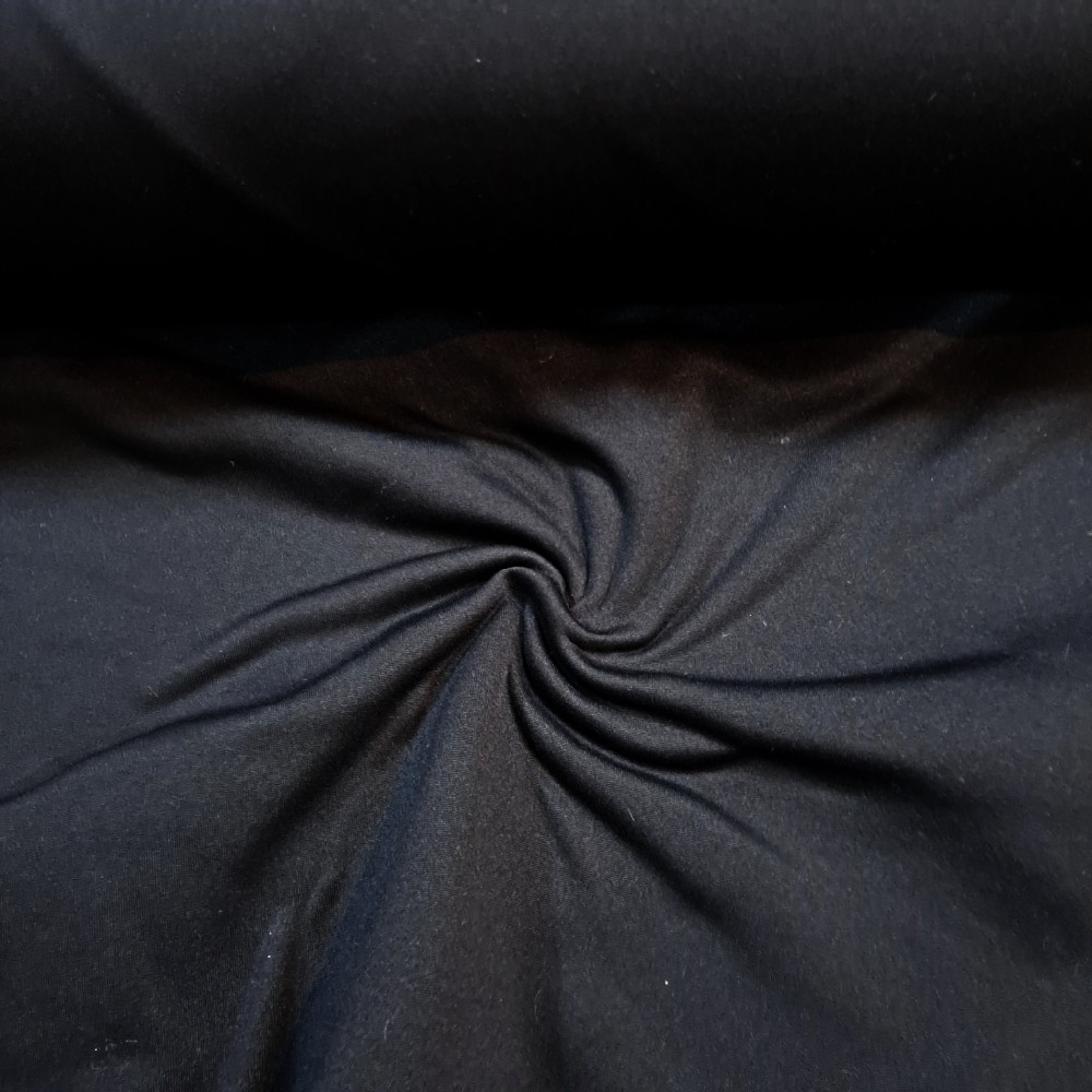 fleece černý lehčí podšívkový š.160