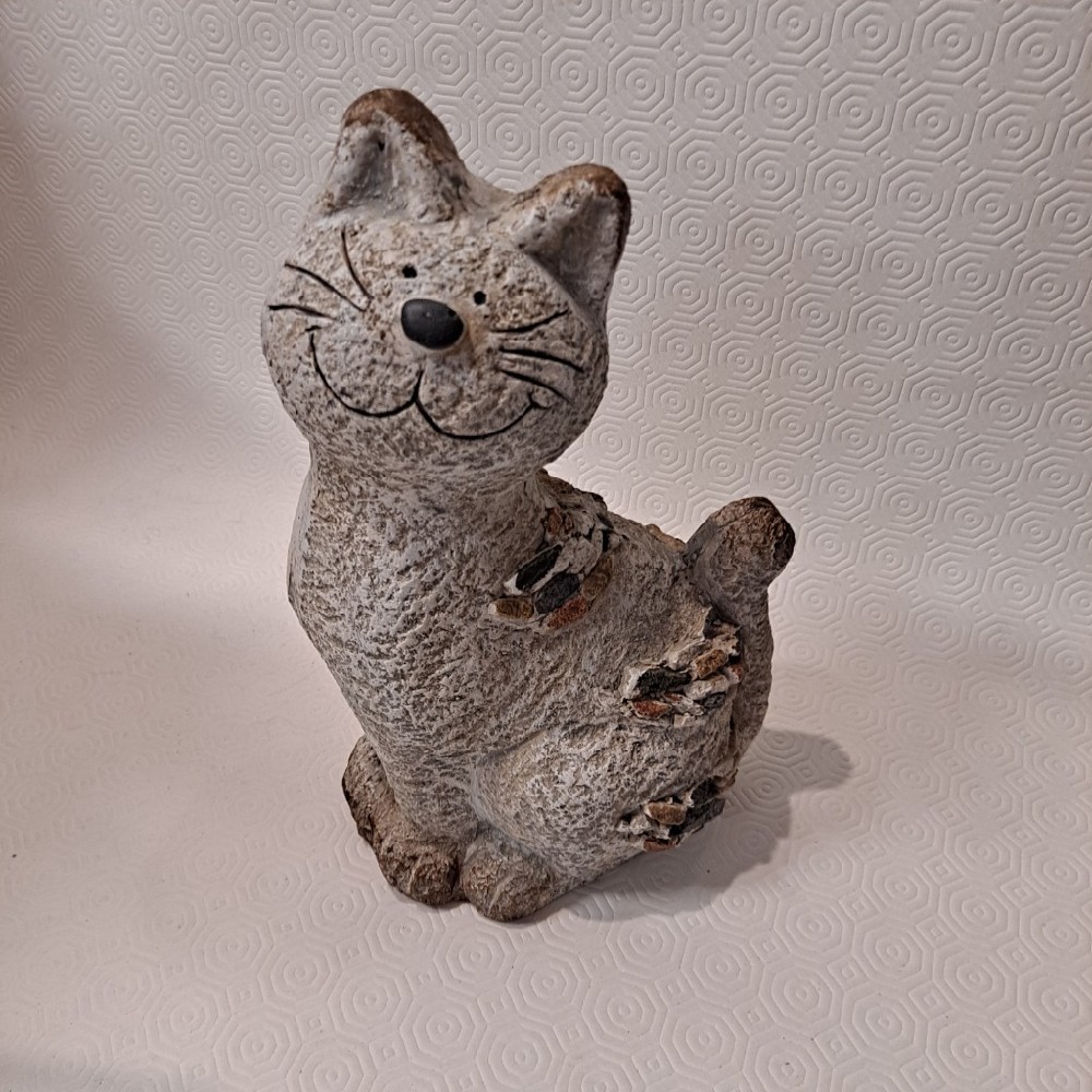 kočka design kamínky 28cm
