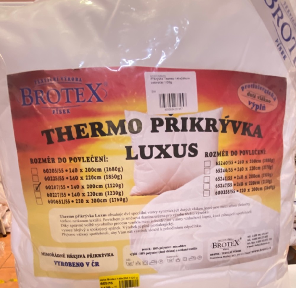 deka Brotex thermo 140x220cm  1230 g