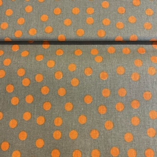 bavlna oran.béžový puntík 140