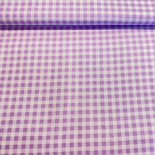 bavlna fialovo bílá kostička š.140