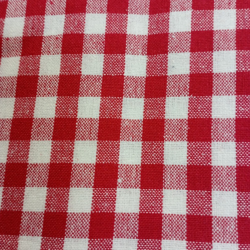 bavlna kanafas červený 1x1 cm