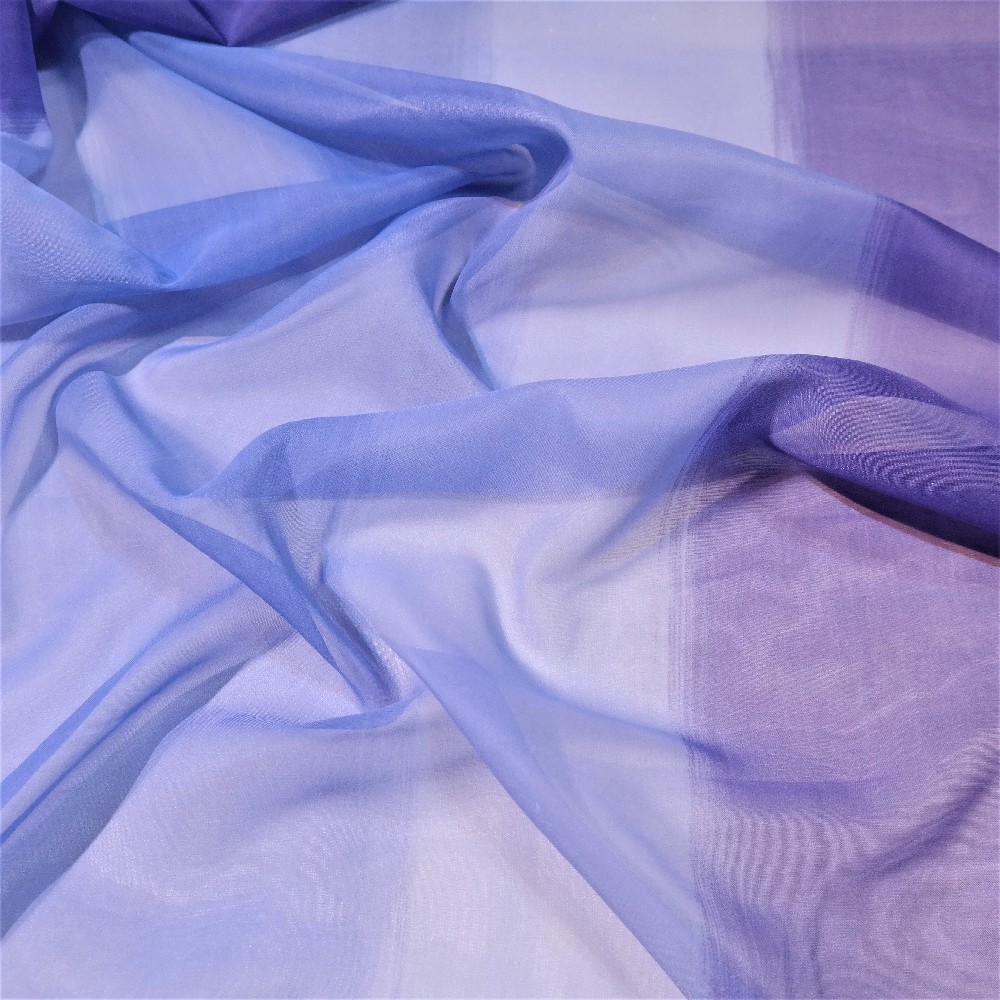 záclona voál modro-bílo-fialový š.150 A