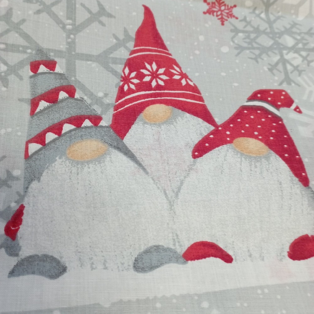 bavlna vánoční motiv sněhuláci 160 cm