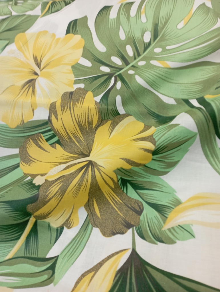 bavlna  zeleno žluté listerie 160 cm