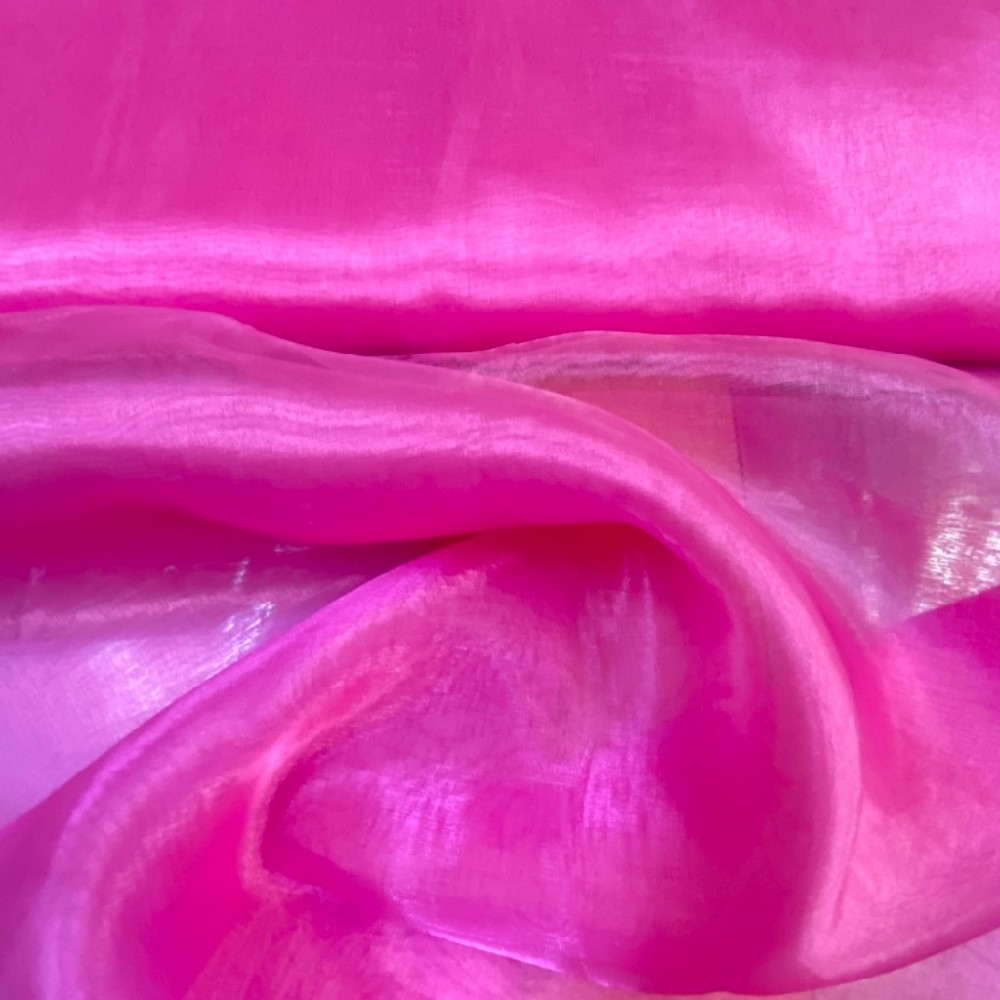 záclona organza růžová