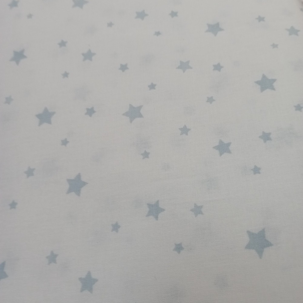 bavlna modré hvězdičky na bílém podkladě 150 cm