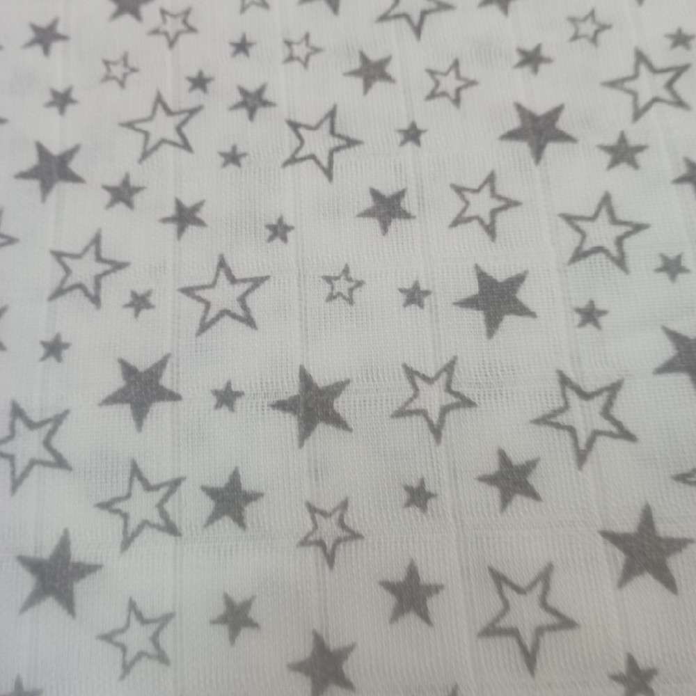 bavlna plenkovina šedé hvězdičky 160 cm