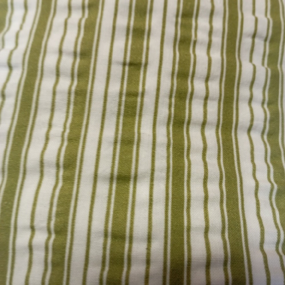 bavlna krep zeleno bílé proužky 140 cm