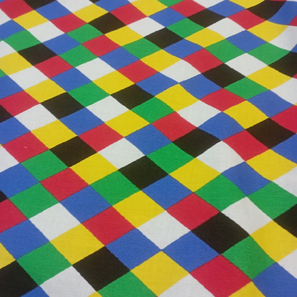 bavlna barevná šachovnice  160 cm