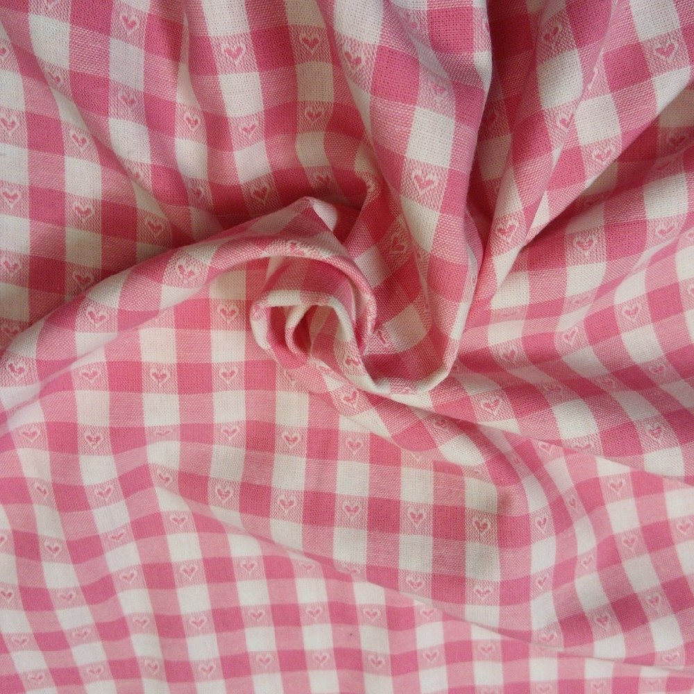 bavlna Lubka 64027/16 růžová kostička srdíčka 140 cm