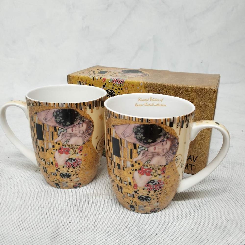 set 2 hrnečků Klimt
