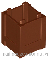 61780 Reddish Brown Container, Box 2 x 2 x 2