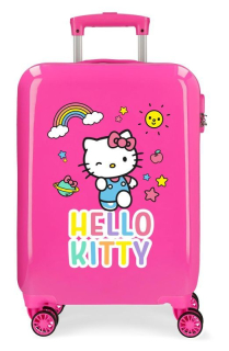 ABS Cestovní kufr Hello Kitty You are cute pink 55 cm