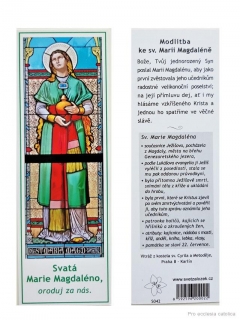 Svatá Marie Magdalena (záložka s modlitbou)