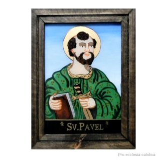 Svatý Pavel (podmalba na skle)