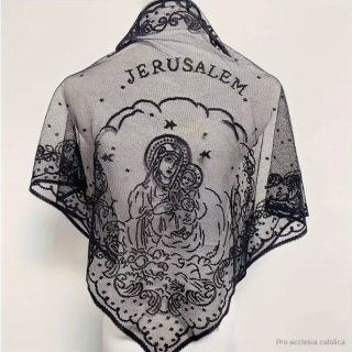 Mantilla Jerusalem (krajkový závoj na mši svatou)