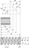 Pružina tlačná válcová 0,50x8,3x11x4      obrobeno