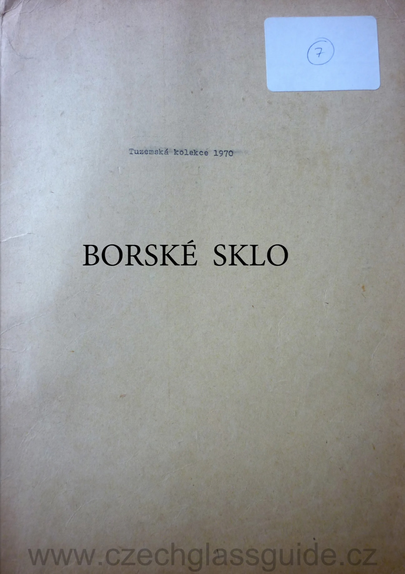 Borské sklo - Kolekce 1970